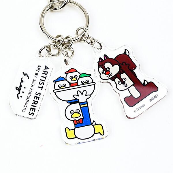 ディズニー 3連アクリルキーホルダー ドナルド チップとデール B ブルー Disney 商品画像2：キャラグッズPERFECT WORLD TOKYO