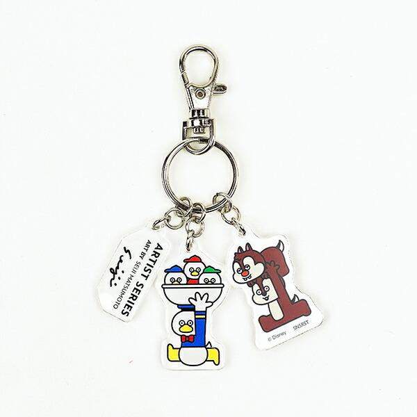 ディズニー 3連アクリルキーホルダー ドナルド チップとデール B ブルー Disn･･･