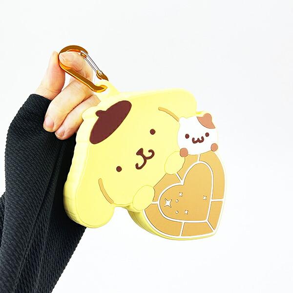 サンリオ ポムポムプリン＆マフィン はあとぎゅっ カラビナ付シリコンポーチ Sanrio 商品画像5：キャラグッズPERFECT WORLD TOKYO