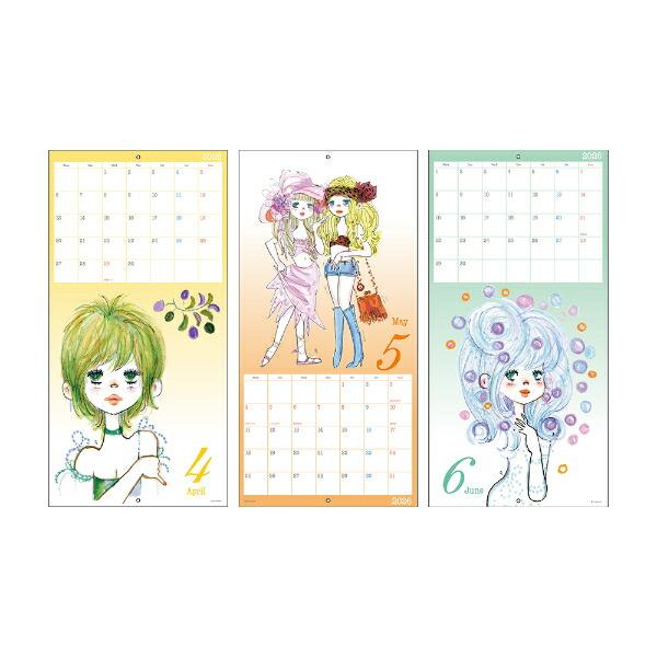 水森亜土 2026年 ウオールカレンダー(L) 日本製 商品画像3：キャラグッズPERFECT WORLD TOKYO