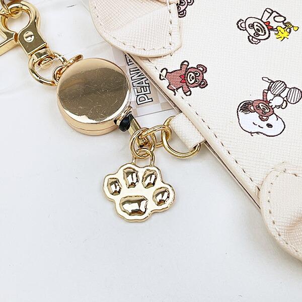 スヌーピー リール付きカードホルダー パスケース ブラウン SNOOPY 商品画像3：キャラグッズPERFECT WORLD TOKYO