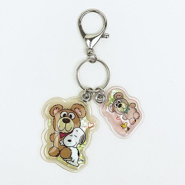 スヌーピー 2連エアキーホルダー （ブラウン） SNOOPY