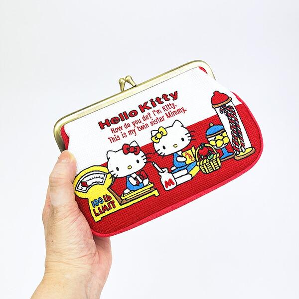 サンリオ ハローキティ がま口 畳刺繍ペンポーチ Sanrio 商品画像6：キャラグッズPERFECT WORLD TOKYO