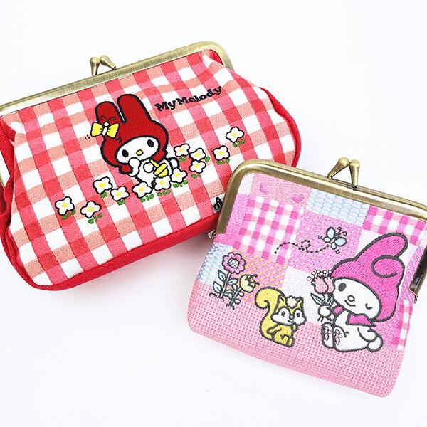 サンリオ マイメロディ がま口 畳刺繍ミニポーチ Sanrio 商品画像7：キャラグッズPERFECT WORLD TOKYO