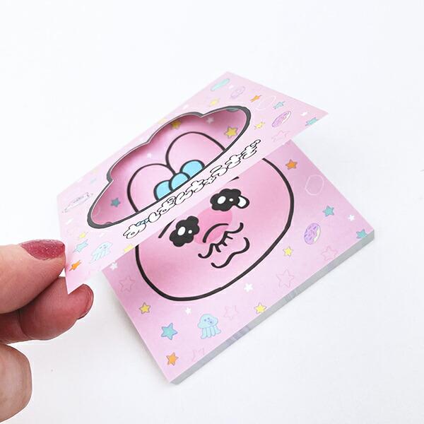 おぱんちゅうさぎ 窓付スクエアメモ (ピンク) 文具 日本製 商品画像2：キャラグッズPERFECT WORLD TOKYO