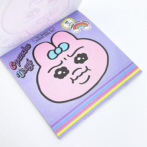 おぱんちゅうさぎ 窓付スクエアメモ (ピンク) 文具 日本製 商品画像4：キャラグッズPERFECT WORLD TOKYO