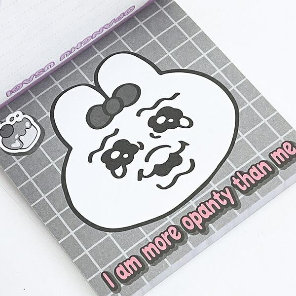 おぱんちゅうさぎ 窓付スクエアメモ (ブルー) 文具 日本製 商品画像4：キャラグッズPERFECT WORLD TOKYO