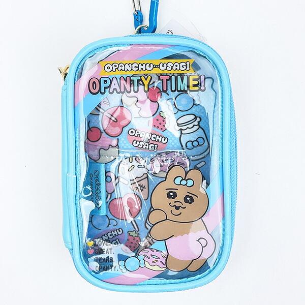 おぱんちゅうさぎ キャリーポーチ (ブルー) 商品画像2：キャラグッズPERFECT WORLD TOKYO