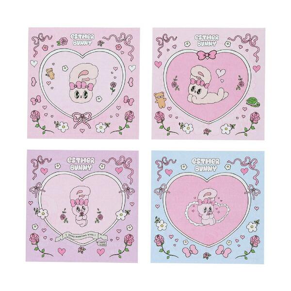 エスターバニー （Esther Bunny） 窓付きスクエアメモ ピンク 文具 日本製 商品画像3：キャラグッズPERFECT WORLD TOKYO