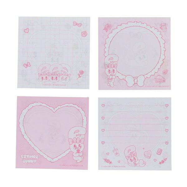 エスターバニー （Esther Bunny） 窓付きスクエアメモ ピンク 文具 日本製 商品画像4：キャラグッズPERFECT WORLD TOKYO