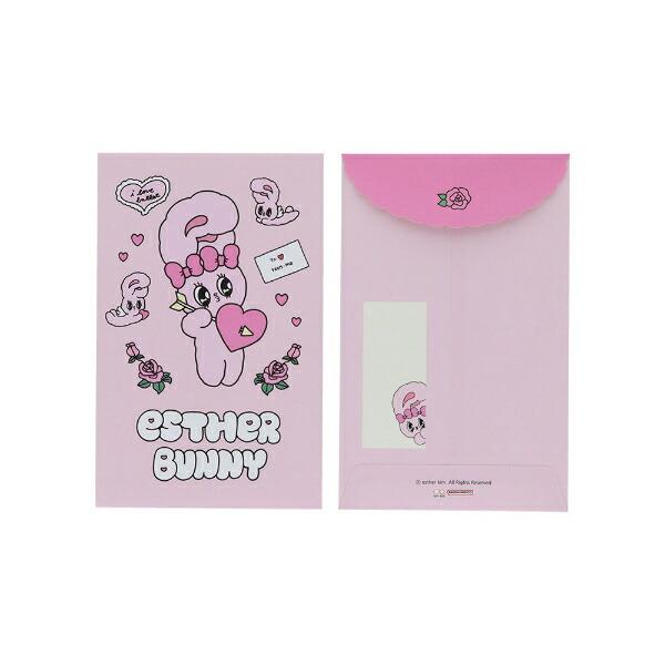エスターバニー (Esther Bunny)  ダイカットミニレターセット ピンク 文具 日本製 商品画像2：キャラグッズPERFECT WORLD TOKYO