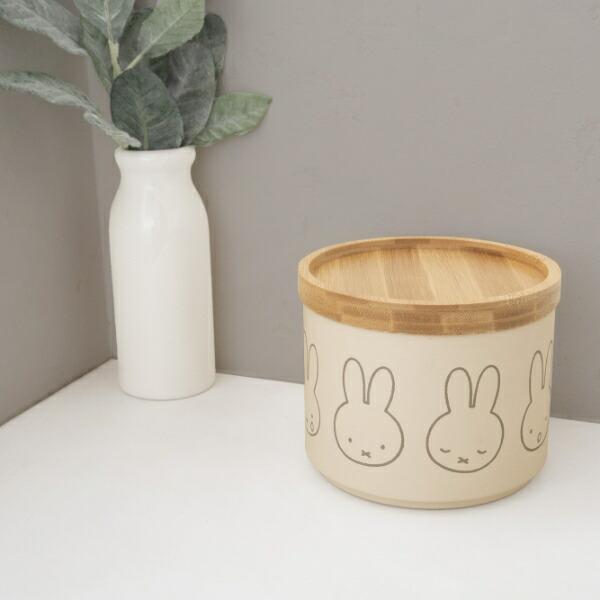 ミッフィー miffy バンブーフタ付きキャニスター(ならびミッフィー) キッチン 商品画像3：キャラグッズPERFECT WORLD TOKYO
