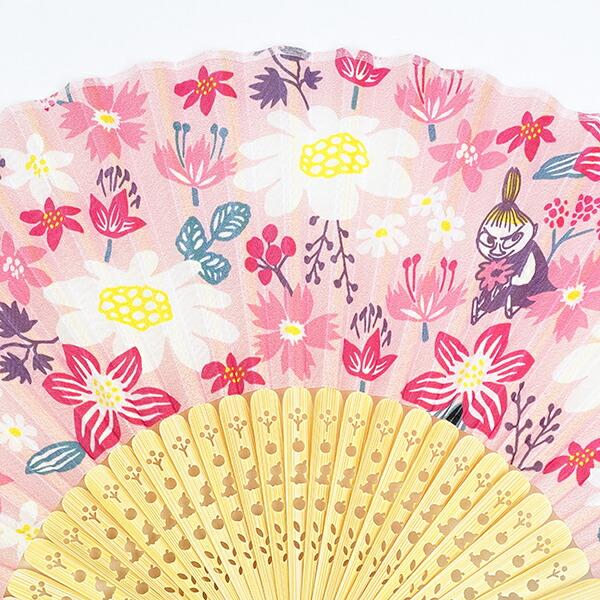 ムーミン 扇子 (フラワー) ピンク MOOMIN 商品画像2：キャラグッズPERFECT WORLD TOKYO