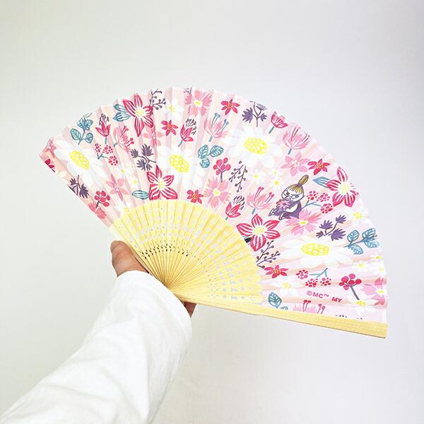 ムーミン 扇子 (フラワー) ピンク MOOMIN 商品画像4：キャラグッズPERFECT WORLD TOKYO
