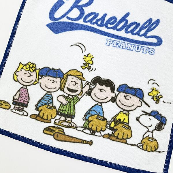 スヌーピー 吸水速乾ミニタオル ベースボール ブルー 西川 日本製 SNOOPY 商品画像2：キャラグッズPERFECT WORLD TOKYO