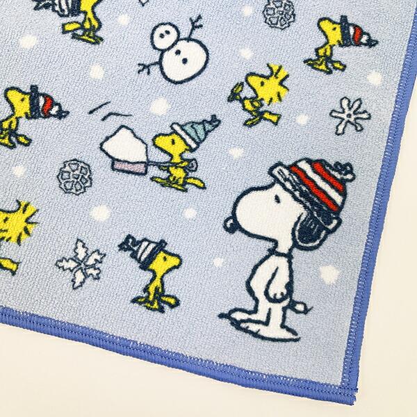 スヌーピー ウィンターウッドストック ミニタオル サックスブルー 西川 日本製 SNOOPY 商品画像2：キャラグッズPERFECT WORLD TOKYO