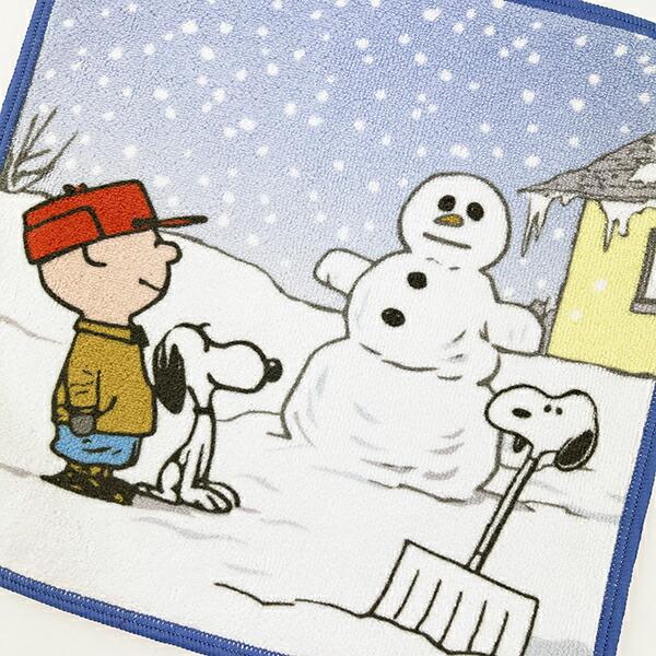 スヌーピー スノーデイ ミニタオル ホワイト 西川 日本製 SNOOPY 商品画像2：キャラグッズPERFECT WORLD TOKYO