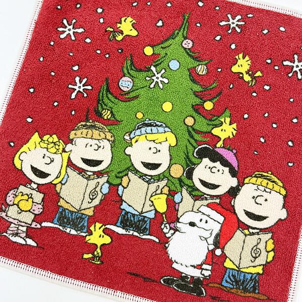 スヌーピー クリスマスツリー ミニタオル レッド 西川 日本製 SNOOPY 商品画像2：キャラグッズPERFECT WORLD TOKYO