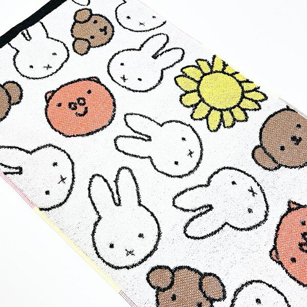 ミッフィー miffy ミッフィーフレンズ フェイスタオル (ホワイト) 日本製 西川 商品画像2：キャラグッズPERFECT WORLD TOKYO