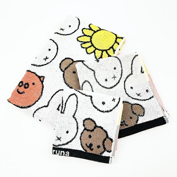 ミッフィー miffy ミッフィーフレンズ フェイスタオル (ホワイト) 日本製 西川 商品画像4：キャラグッズPERFECT WORLD TOKYO