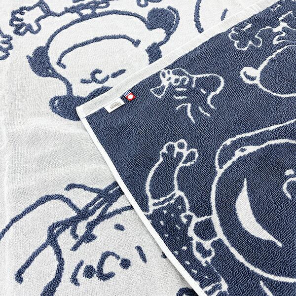 スヌーピー バスタオル ブルー 今治タオル 西川 日本製 SNOOPY 商品画像3：キャラグッズPERFECT WORLD TOKYO