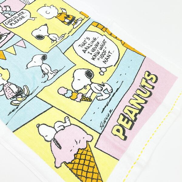 スヌーピー ふんわりガーゼタオル フェイスタオル アイスクリーム 西川 SNOOPY 商品画像2：キャラグッズPERFECT WORLD TOKYO