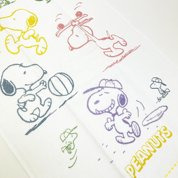 スヌーピー ふんわりガーゼタオル フェイスタオル スポーツ 西川 SNOOPY 商品画像2：キャラグッズPERFECT WORLD TOKYO