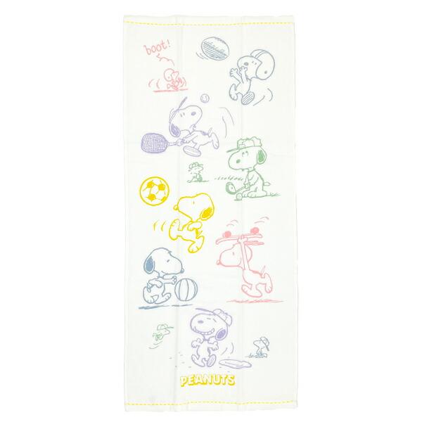 スヌーピー ふんわりガーゼタオル フェイスタオル スポーツ 西川 SNOOPY