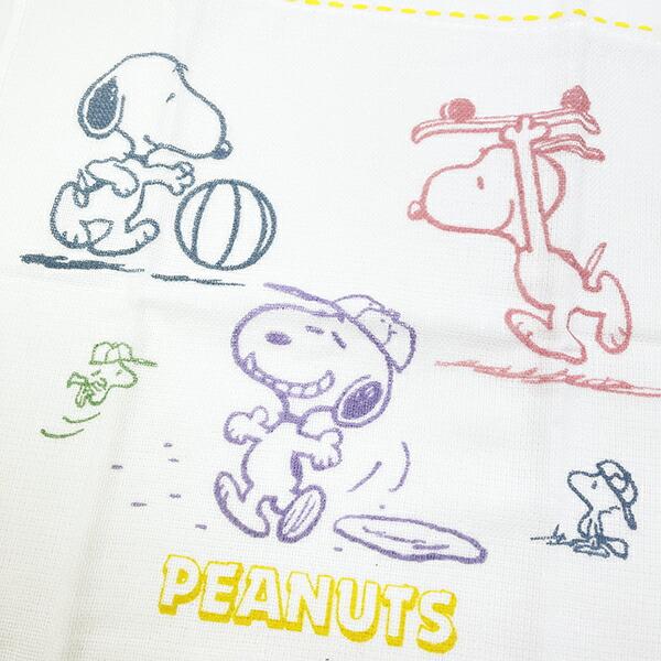 スヌーピー ふんわりガーゼタオル ミニタオル スポーツ ハンカチ 西川 SNOOPY 商品画像2：キャラグッズPERFECT WORLD TOKYO
