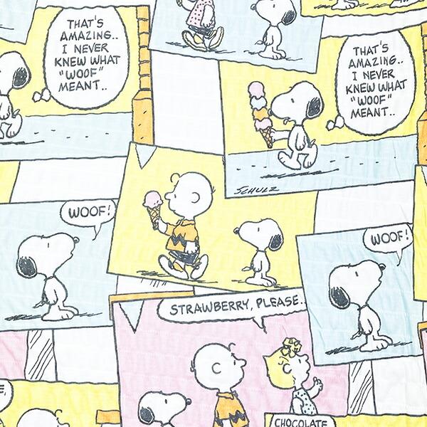 スヌーピー Ice Cream comics クールケット イエロー ひんやり SNOOPY 寝具 西川 商品画像3：キャラグッズPERFECT WORLD TOKYO