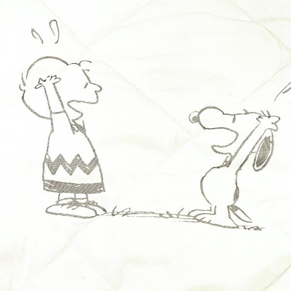スヌーピー Happiness ピローパッド 63×43cm グレー 寝具 SNOOPY 西川 商品画像2：キャラグッズPERFECT WORLD TOKYO
