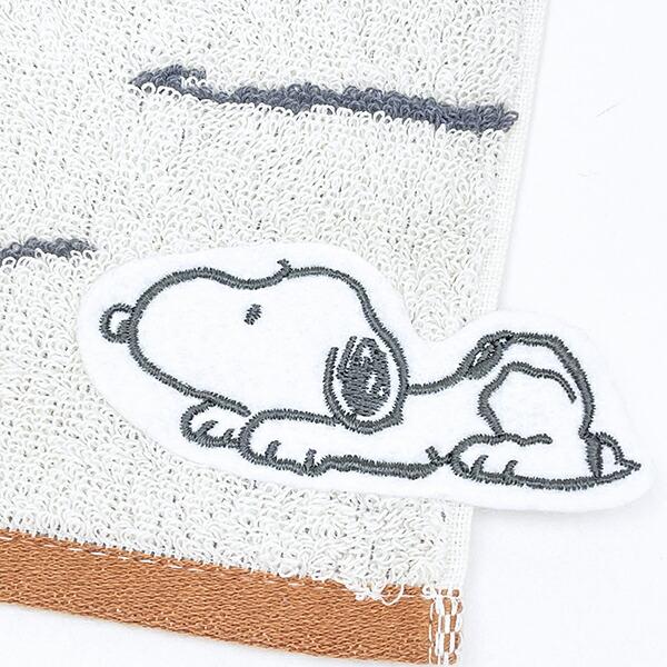 スヌーピー ミニタオル Swing ベージュ ハンカチ 西川 SNOOPY 商品画像2：キャラグッズPERFECT WORLD TOKYO
