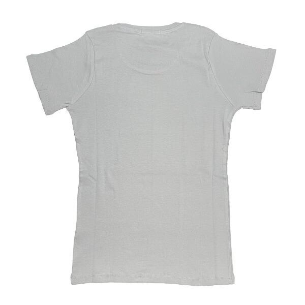 水森亜土 お花の少女柄 オーガニックコットン半袖Tシャツ(M) グレー アパレル 商品画像3：キャラグッズPERFECT WORLD TOKYO