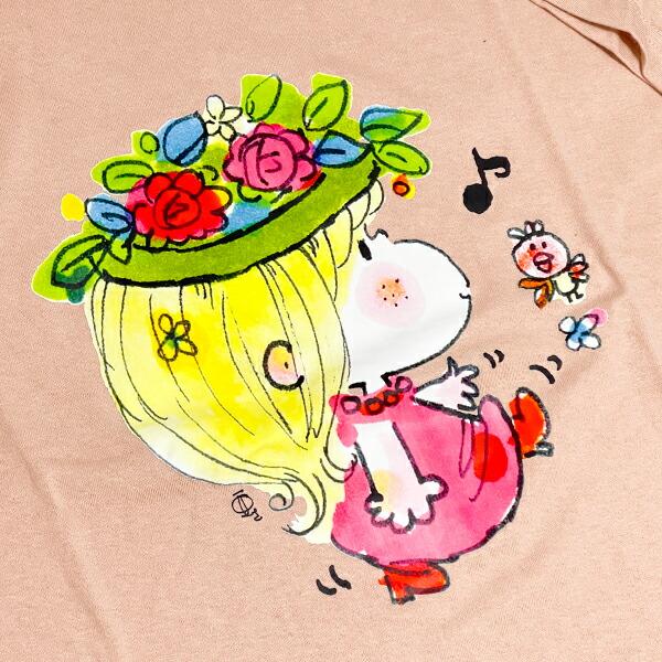 水森亜土 スーパーBIGTシャツ(M) ワンピース ピンクベージュ アパレル 商品画像2：キャラグッズPERFECT WORLD TOKYO