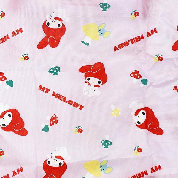 サンリオ マイメロディ ポケット付きエコバッグ かばん お買い物 ピンク 商品画像2：キャラグッズPERFECT WORLD TOKYO