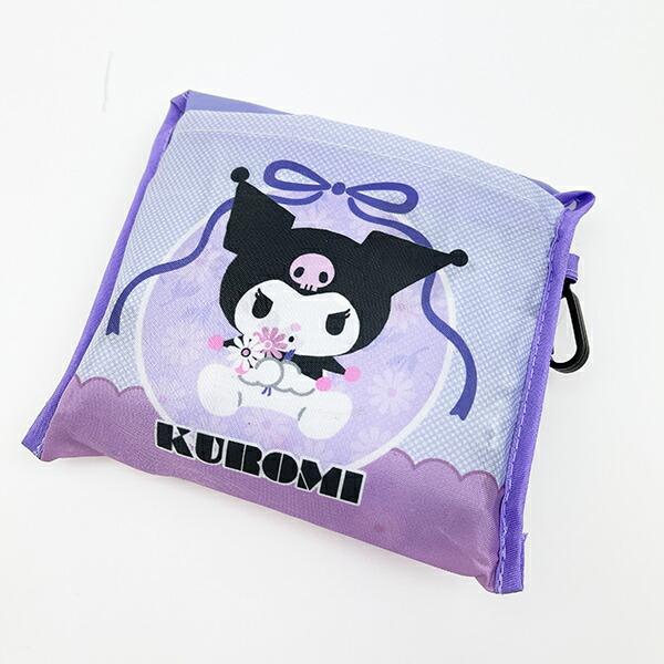 サンリオ クロミ ポケット付きエコバッグ かばん お買い物 パープル 商品画像4：キャラグッズPERFECT WORLD TOKYO