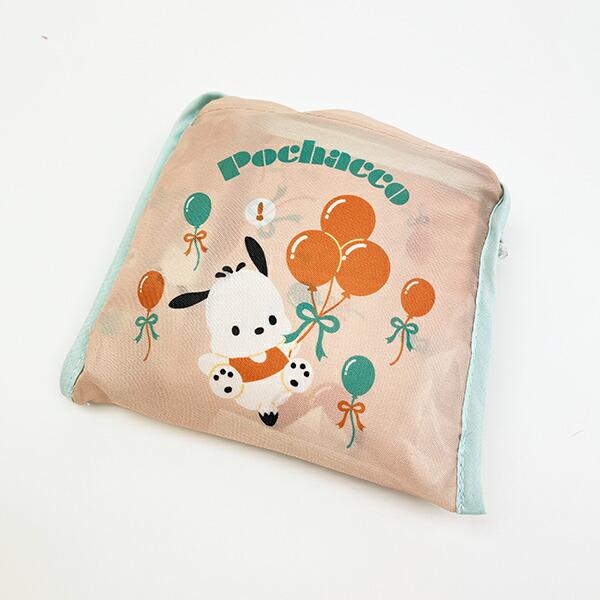サンリオ ポチャッコ ポケット付きエコバッグ かばん お買い物 グリーン 商品画像4：キャラグッズPERFECT WORLD TOKYO