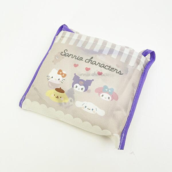 サンリオ サンリオキャラクターズ ポケット付きエコバッグ かばん お買い物  アイボリー 商品画像4：キャラグッズPERFECT WORLD TOKYO