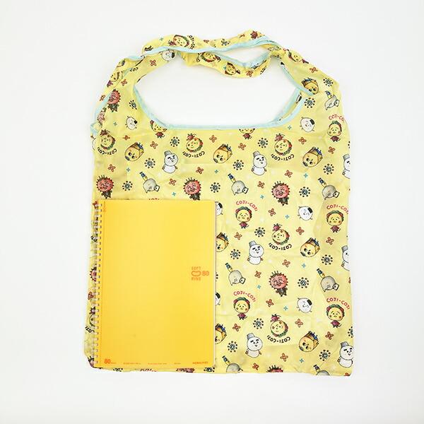 コジコジ ポケット付きエコバッグ かばん お買い物   イエロー 商品画像3：キャラグッズPERFECT WORLD TOKYO