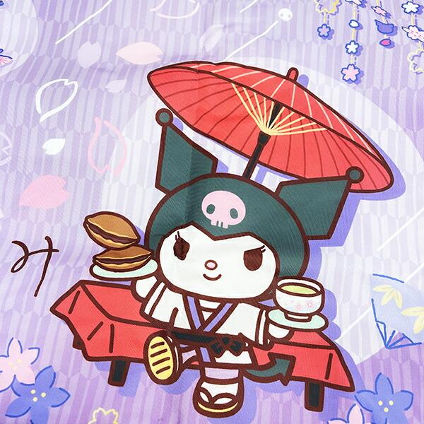 サンリオ クロミ 折りたたみエコバッグ 和雑貨シリーズ パープル Sanrio 商品画像2：キャラグッズPERFECT WORLD TOKYO