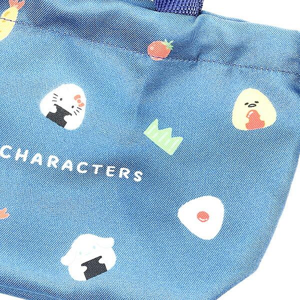 サンリオ サンリオキャラクターズ マチ付き巾着 おにぎり 巾着袋 ネイビー 商品画像2：キャラグッズPERFECT WORLD TOKYO