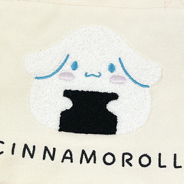 サンリオ シナモロール 帆布サガラ刺繍ミニトートバッグ おにぎりシリーズ シナモン  Sanrio 商品画像2：キャラグッズPERFECT WORLD TOKYO