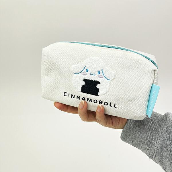 サンリオ シナモロール 帆布サガラ刺繍スクエアポーチ おにぎりシリーズ シナモン  Sanrio 商品画像5：キャラグッズPERFECT WORLD TOKYO
