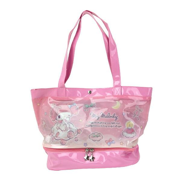 サンリオ マイメロディ ポケット付きビニールボストンバッグ キッズ スクール･･･