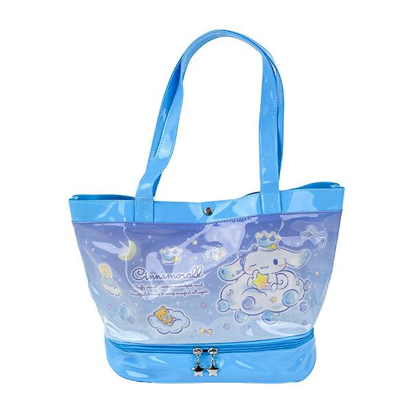 サンリオ シナモロール ポケット付きビニールボストンバッグ キッズ スクール･･･