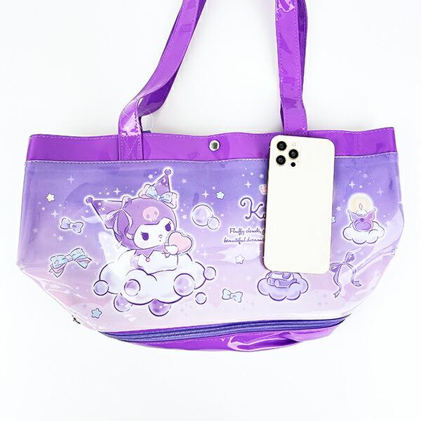 サンリオ クロミ ポケット付きビニールボストンバッグ キッズ スクール Sanrio 商品画像6：キャラグッズPERFECT WORLD TOKYO