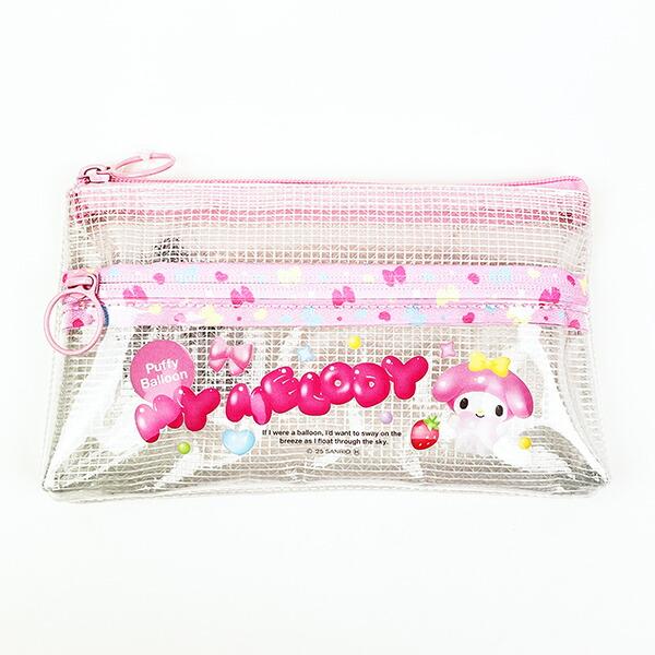 サンリオ マイメロディ クリアダブルファスナーポーチ 小物入れ ピンク