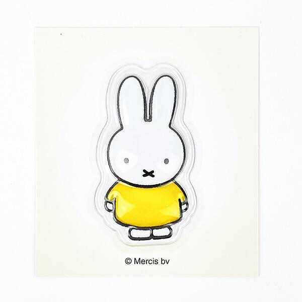 ミッフィー miffy ぷっくりったいステッカー  イエロー