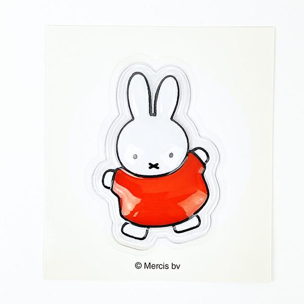 ミッフィー miffy ぷっくりったいステッカー  オレンジ