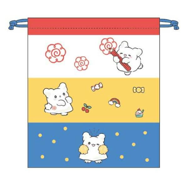 はなまるおばけ 巾着 ブルー 小物入れ サンリオ 商品画像2：キャラグッズPERFECT WORLD TOKYO